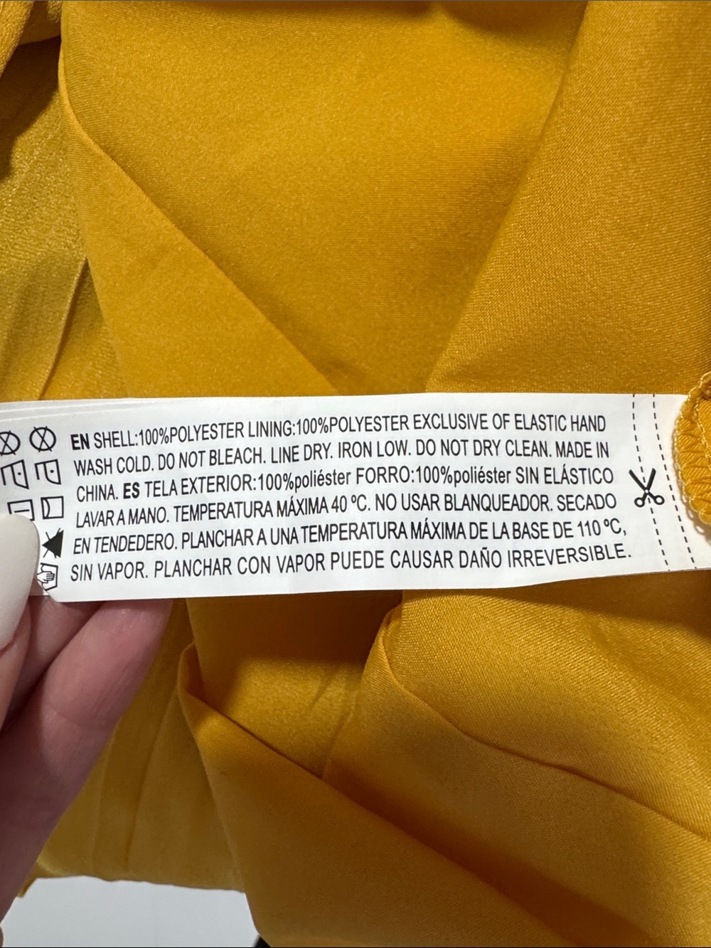 Pleated Yellow Midi Skirt - Picture 4 of 5